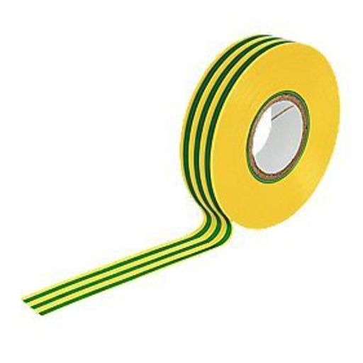 Insulation Tape, Green & Yellow, 19mm, 33m Image 1