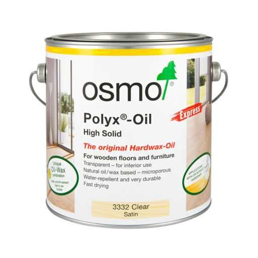 Osmo Polyx-Oil Express, Hardwax-Oil, Clear Satin, 2.5L Image 1