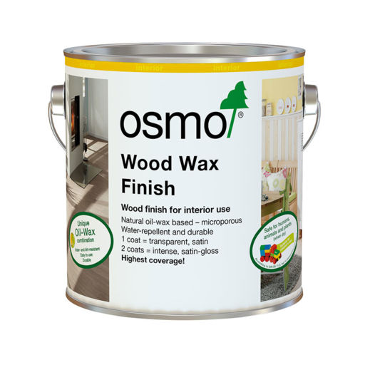 Osmo Wood Wax Finish Transparent, White, 0.75L Image 1