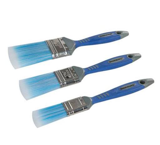 Silverline No-Loss Synthetic Paint Brush Set, 3pcs Image 1