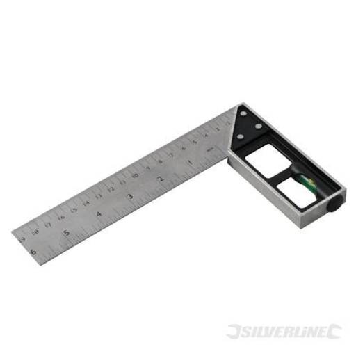 Tri & Mitre Square With Spirit Level, 150mm