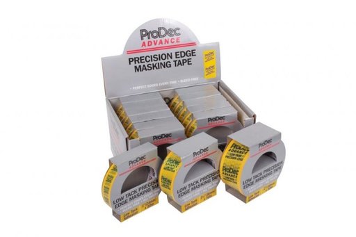 Low Tack Precision Masking Tape, Yellow, 24mm, 50m