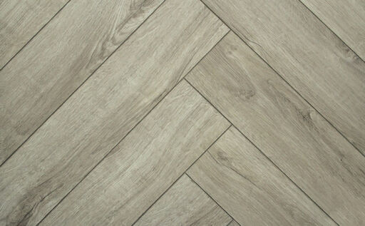 FirmFit Original Herringbone Rustic Light Grey Luxury Vinyl Flooring, 123x5x615mm