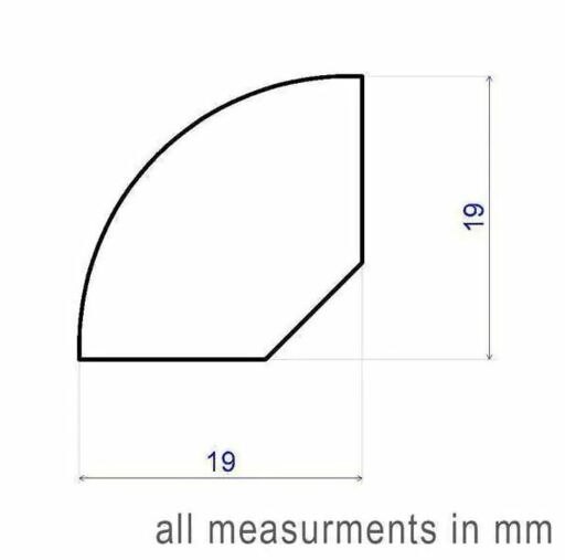 Traditions Solid Oak Quadrant Beading, Oiled, 19x19mm, 2.7m Image 2