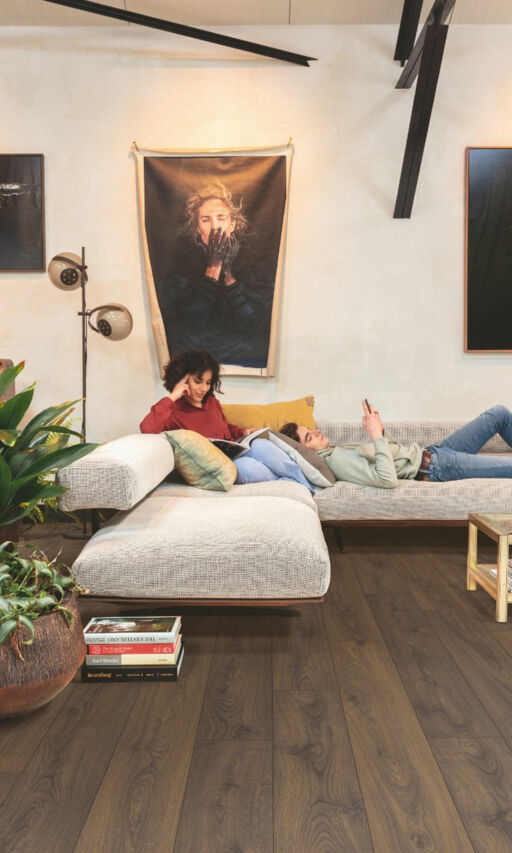 QuickStep CLASSIC Peanut Brown Oak Laminate Flooring, 8mm