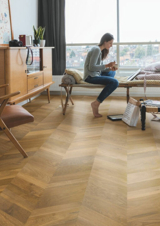 QuickStep Intenso Traditional Oak Engineered Parquet Flooring, Oiled, 310x13x600mm