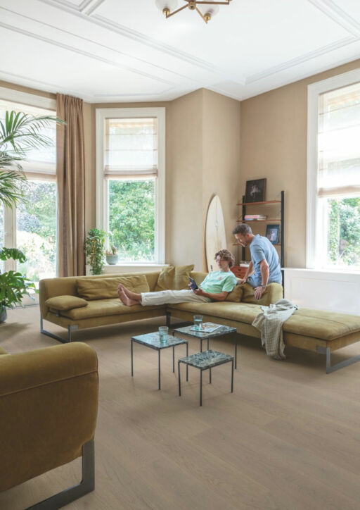 Quickstep Cascada Cotton Grey Oak Engineered Flooring, Rustic, Extra Matt Lacquered, 190x13x1820mm