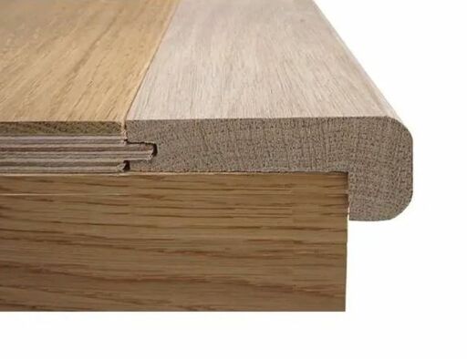 Tradition Solid Oak Stair Nosing, Oiled, For 15mm Floors 60x26mm 15mm, 0.9m