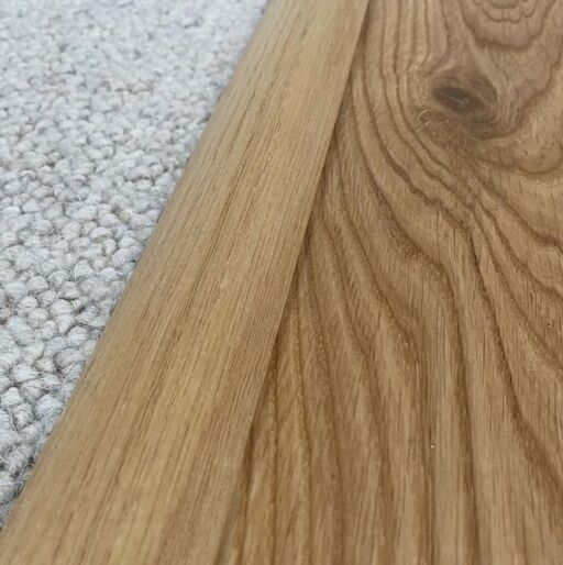 Traditions Solid Oak Wood-To-Carpet Threshold, Unfinished, 15mm, 0.9m Image 3