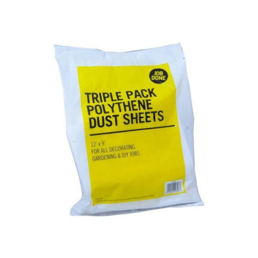 Triple Pack Polythene Dust Sheets, 3.7x 2.7m